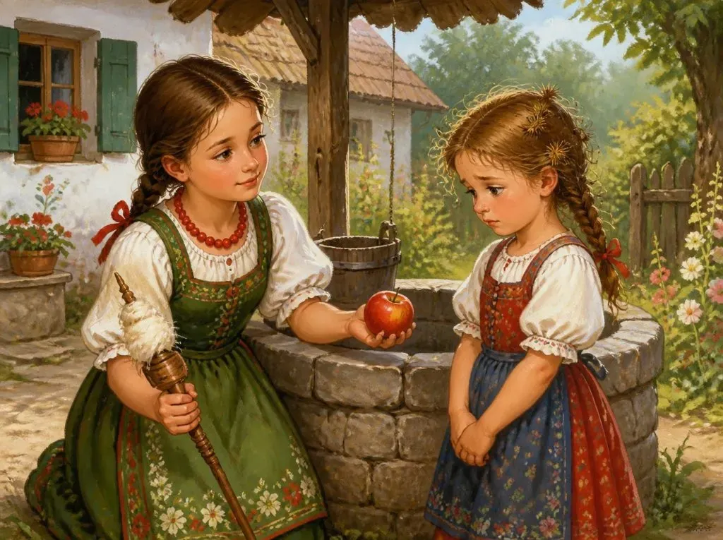 A szorgalmas és a lusta lány - illusztráció 1